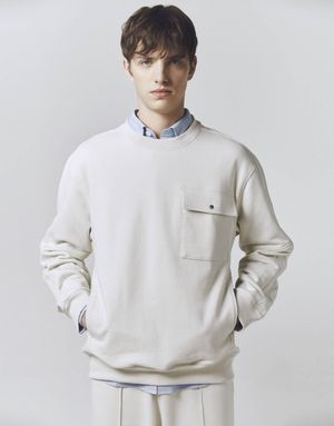 테리 포켓 라운드 맨투맨 10025505/025505 [2color]