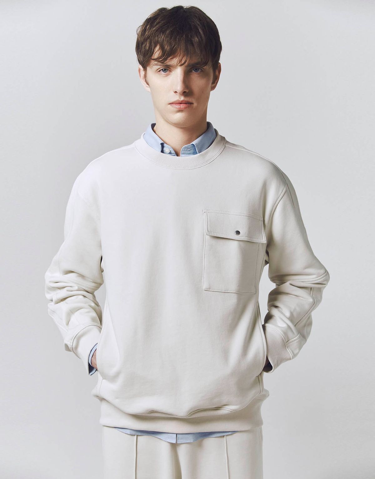 컨셉원(CONCEPTS1ONE) 테리 포켓 라운드 맨투맨 10025505/025505 [2color]