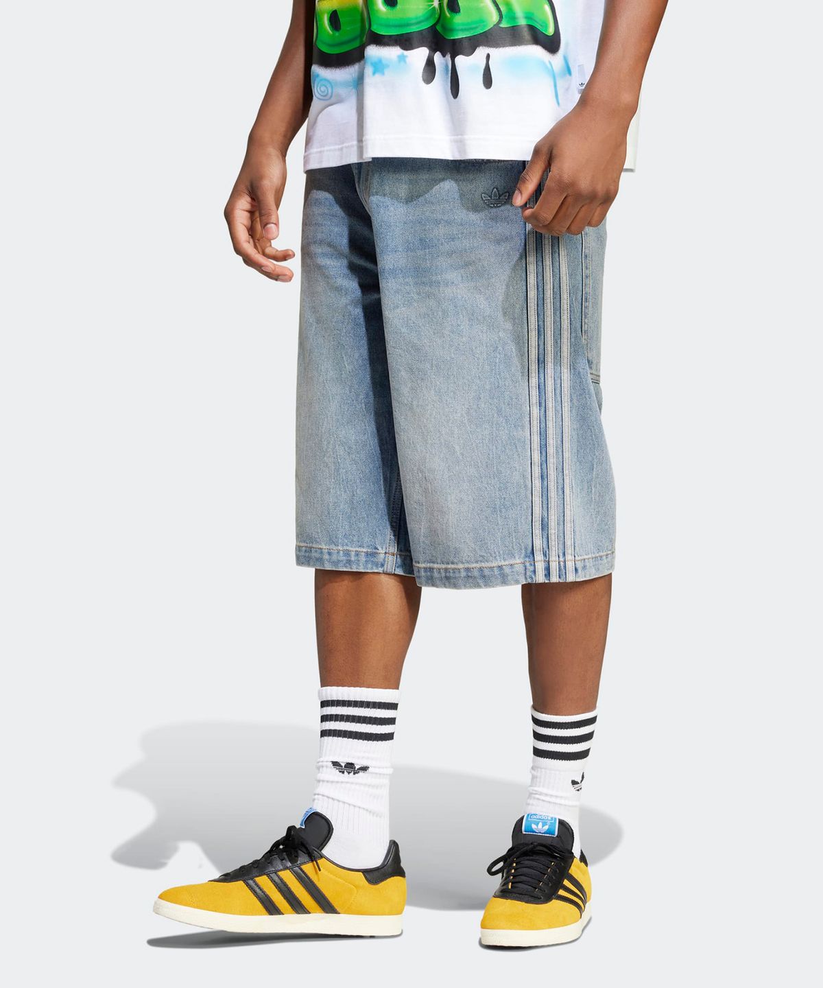 아디다스(ADIDAS) ADILENIUM 3 데님 숏 팬츠 - 인디고데님 / JY6290