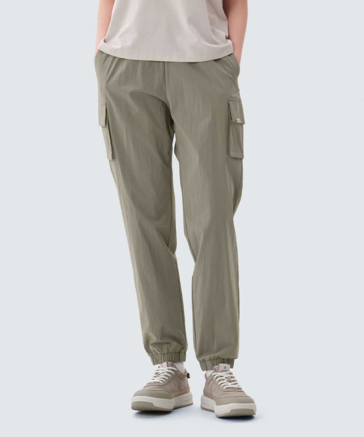 스노우피크 어패럴(SNOWPEAK APPAREL) 루트 여성 카고 조거 팬츠 (S25MWRPT61) Khaki Gray