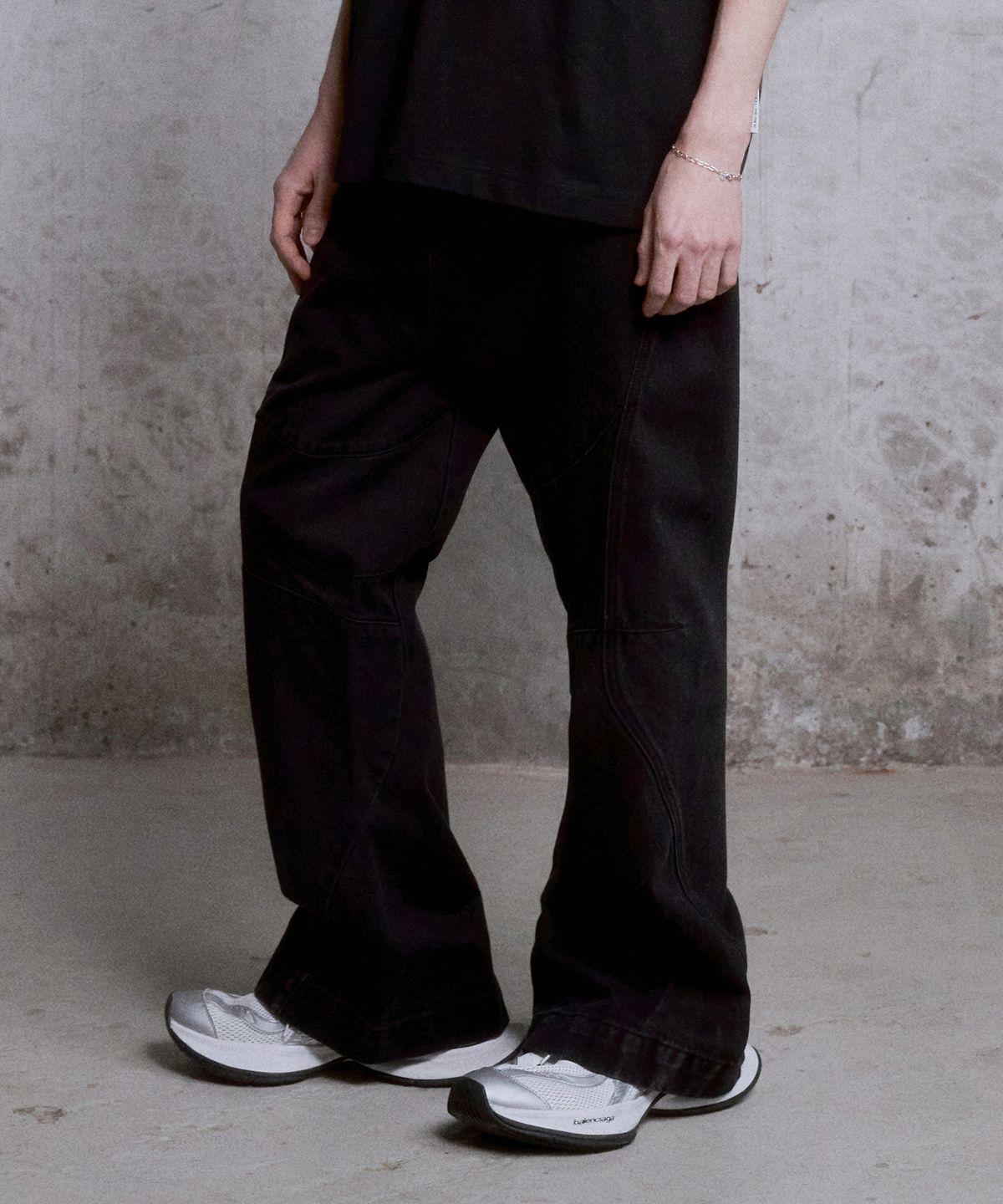 디써티원(DTHIRTYONE) Biker Denim Pants (Washed Black)