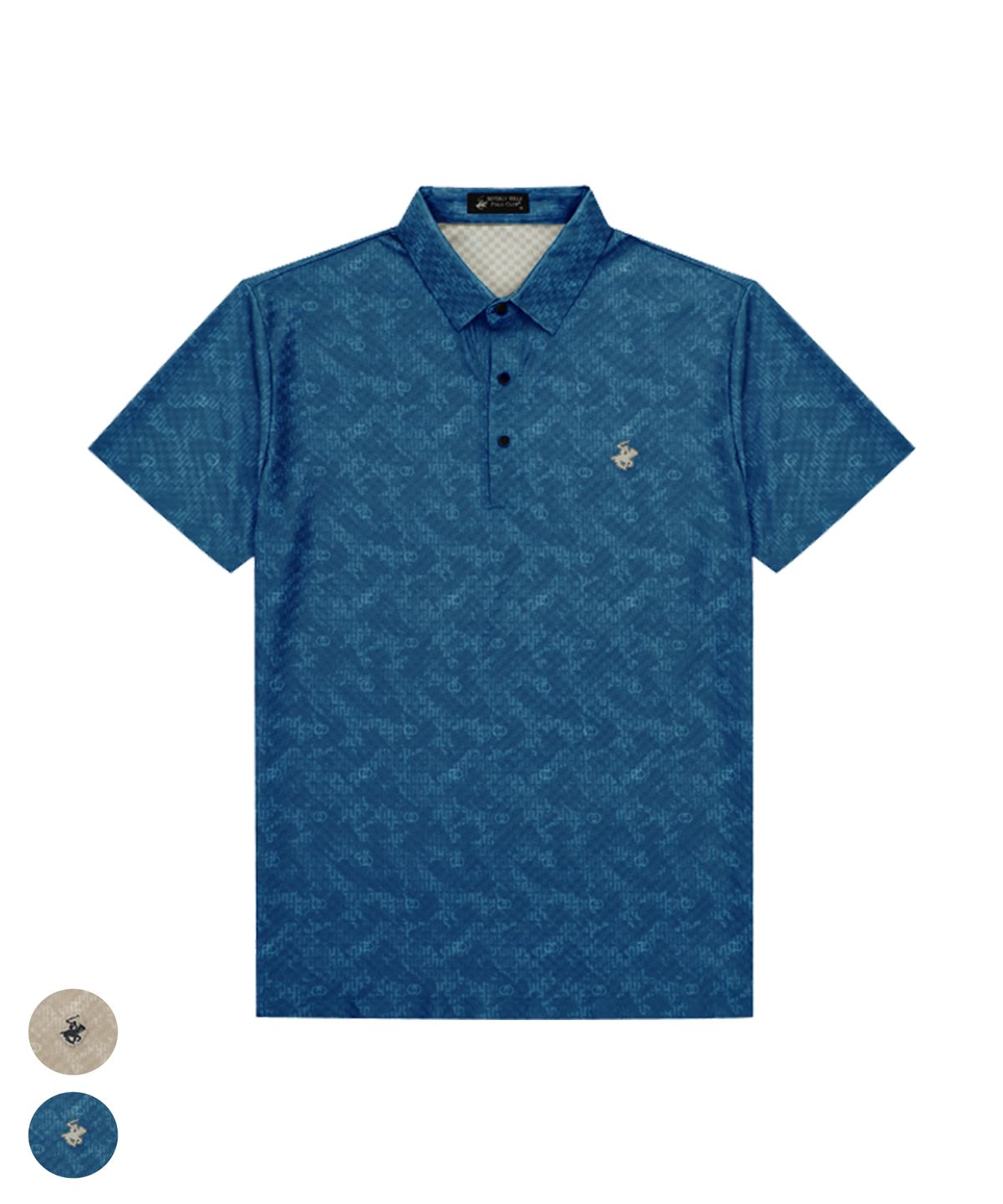 비버리힐스 폴로클럽(BHPOLOCLUB) 남성 소프트 체크 스트레치 카라 반팔 티셔츠 2Color TS253