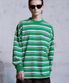 Multi Stripe Long-Sleeved T-Shirt (Green)