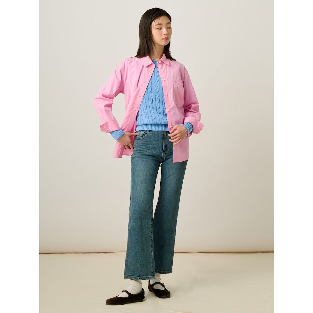 빈폴 레이디스(BEANPOLE LADIES) [Essential] 부츠컷 데님 팬츠  인디고 (BF5121E01R)