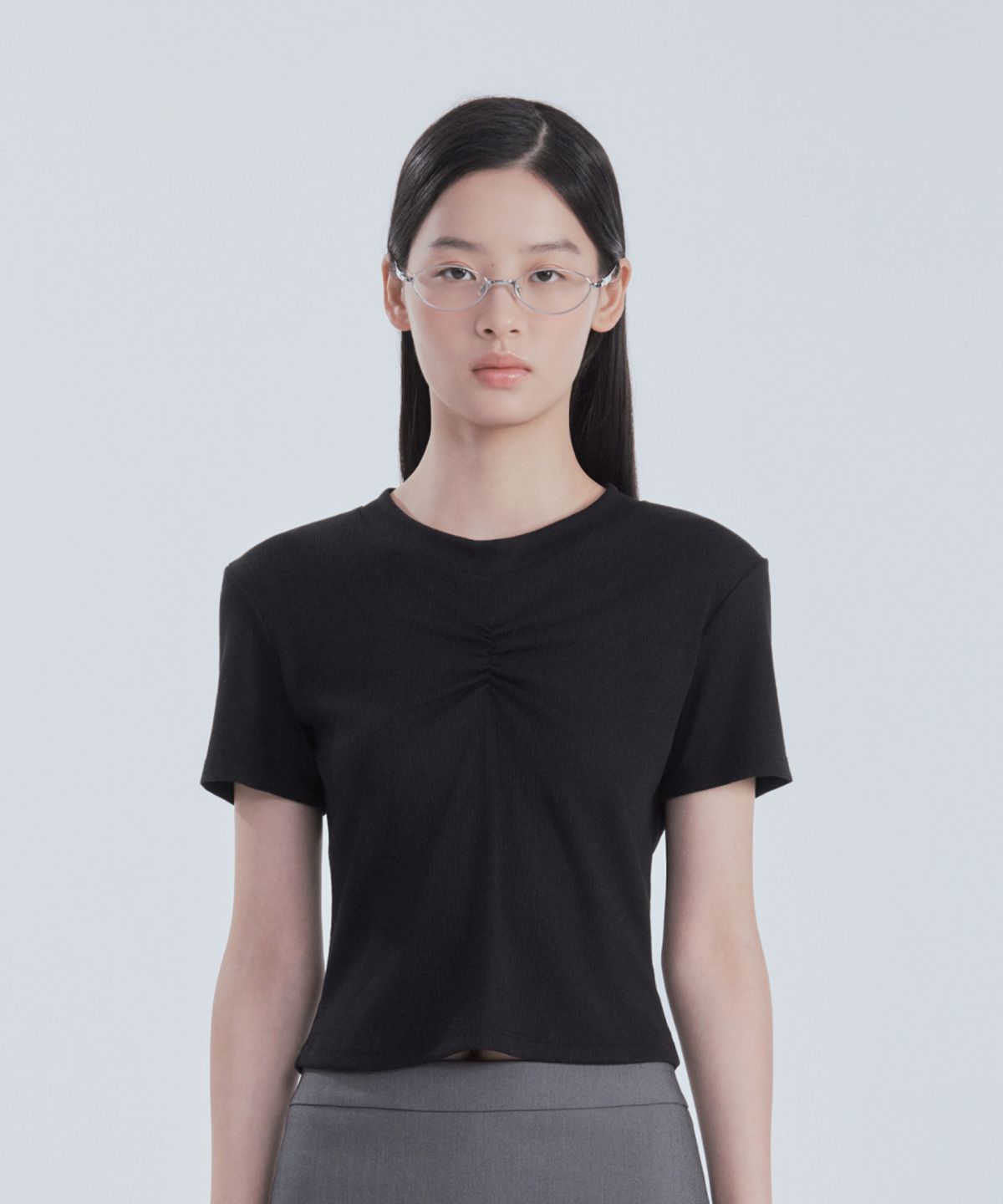 마우솔레움(MAU SOLEUM) Shell Arm Warmer Top Set - Black
