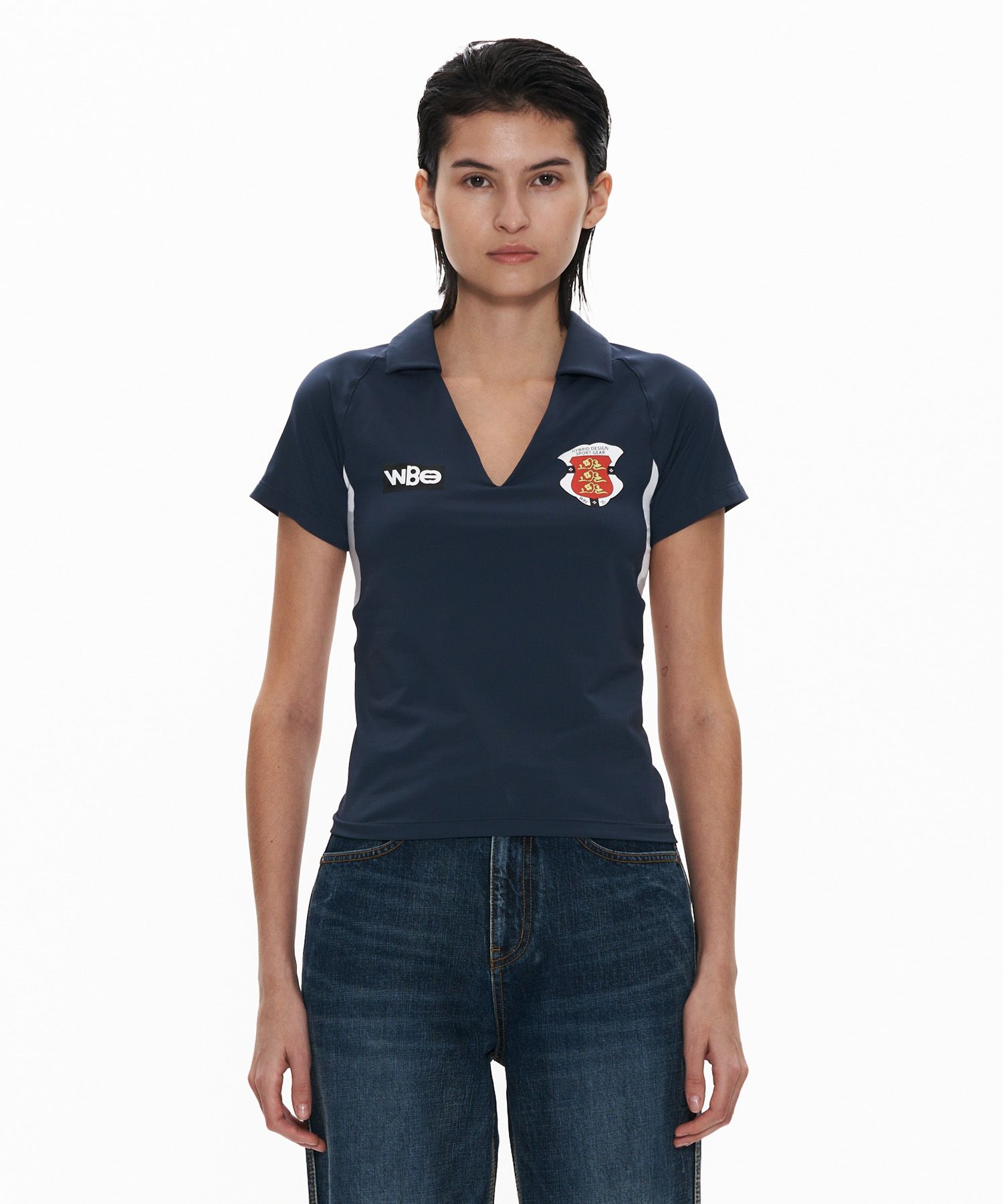 MUSINSA公式 | WELLBEING EXPRESS Football Half Sleeve Navy