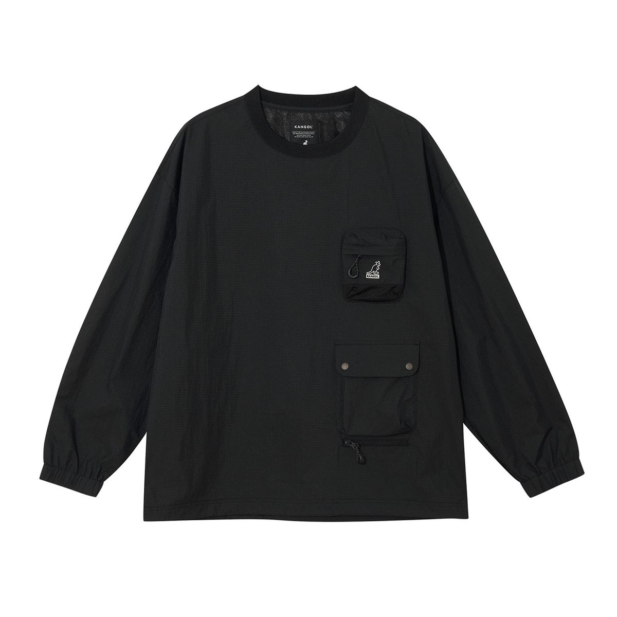캉골(KANGOL) 나일론 포켓 풀오버 1772 블랙