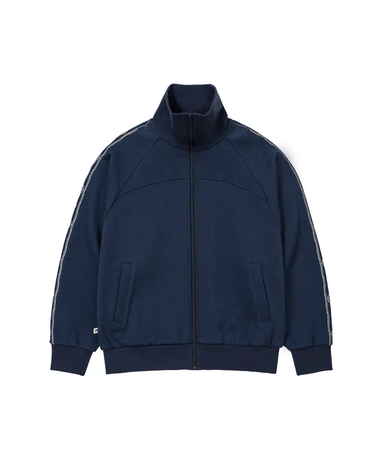 Embroidered Track Jacket Navy