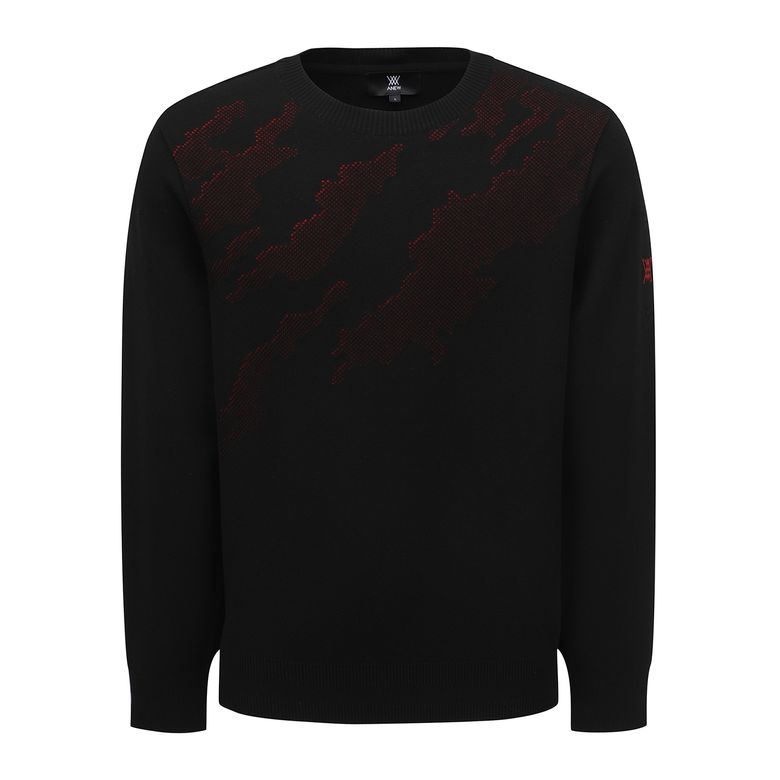 MEN SP CAMO PATTERN SWEATER_BK