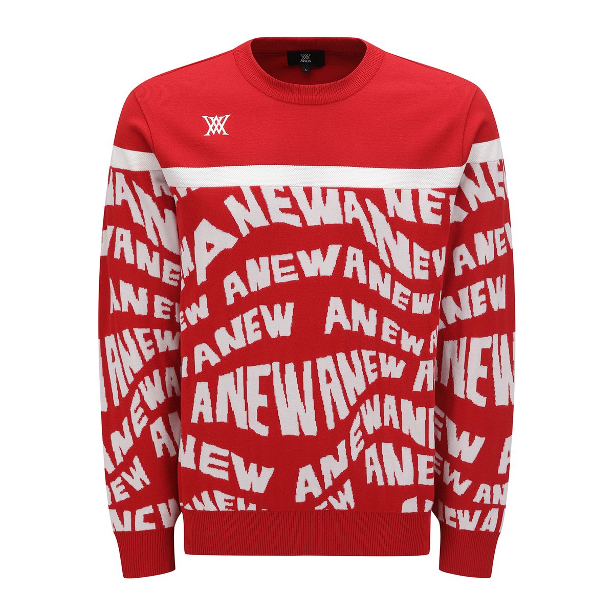 어뉴골프(ANEW GOLF) MEN SP LOGO PATTERN SWEATER_RE