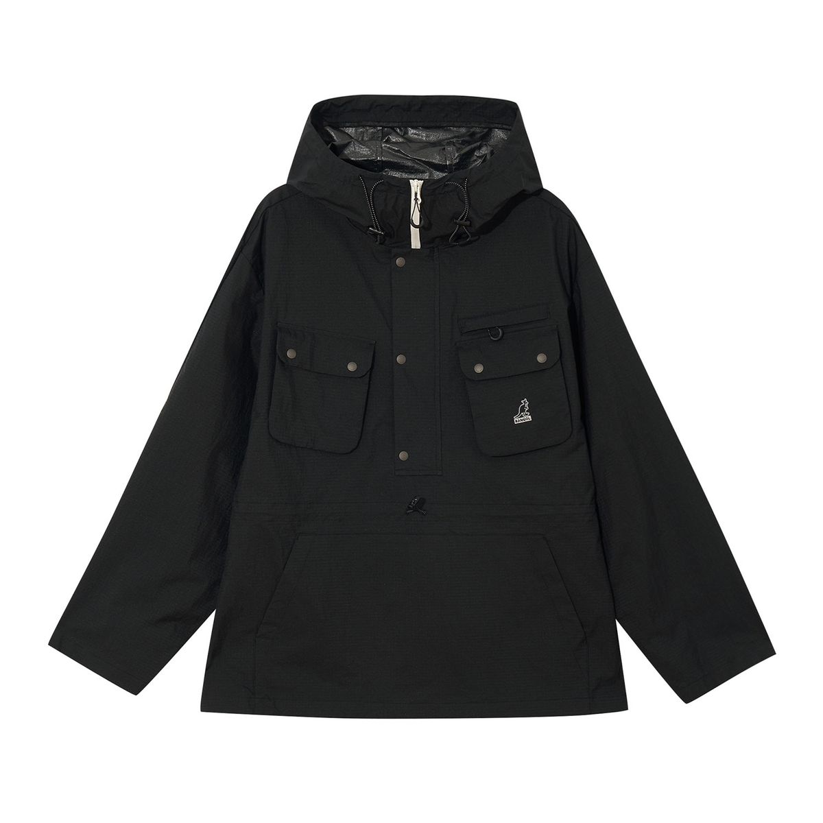 캉골(KANGOL) 레트로코어 아노락 파카 8170 블랙