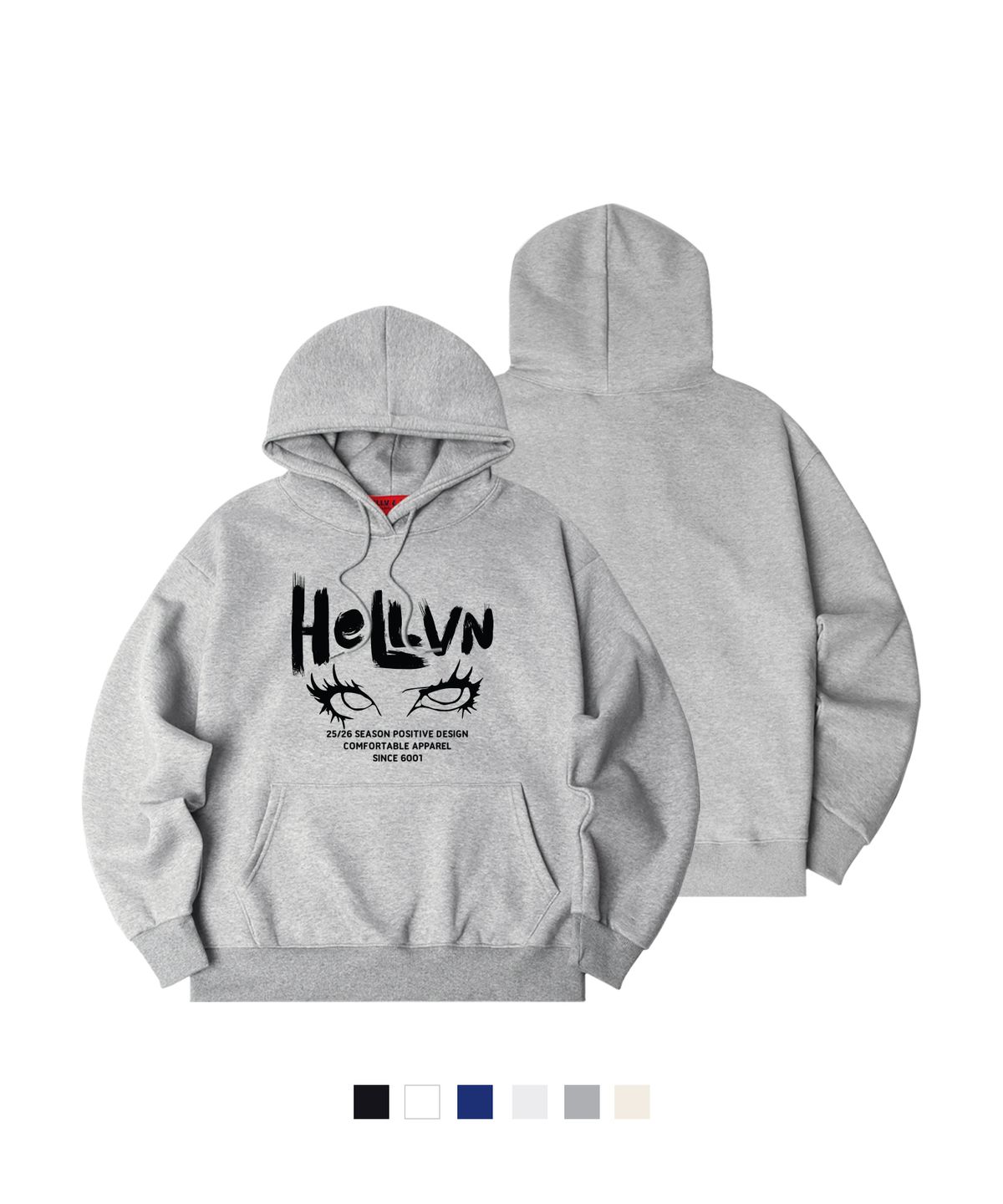 헬븐(HELLVN) H/V ANGRY EYE 오버핏 기모 후드 (SOH4-5HV053)