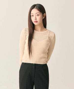 레이어드 뷔스티에 스웨터_RMKAF23R13