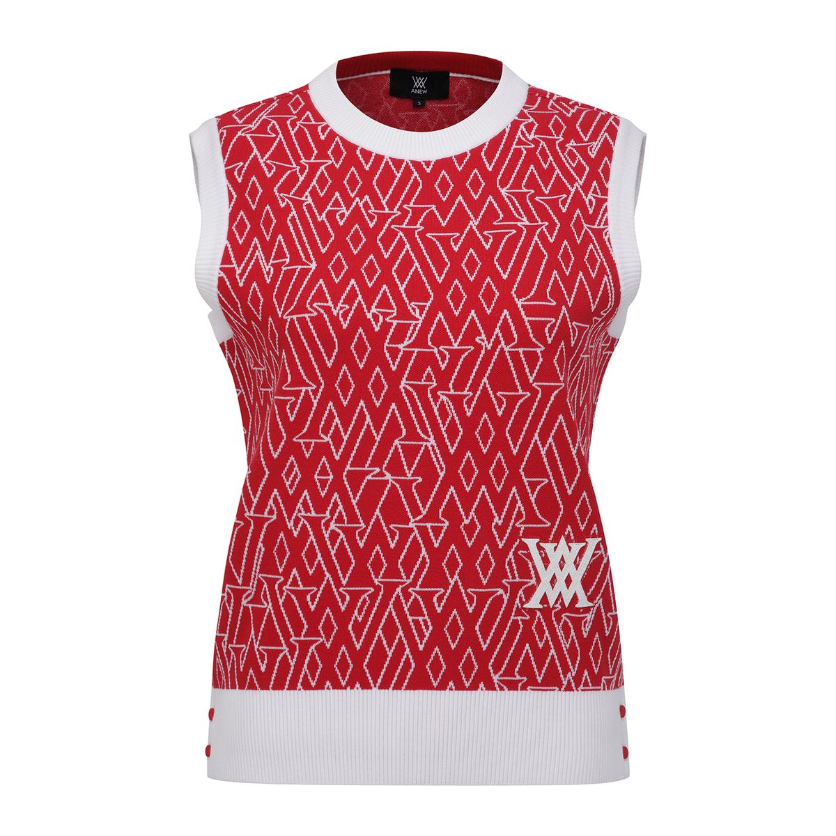어뉴골프(ANEW GOLF) WOMEN SP LOGO PATTERN KNIT VEST_RE