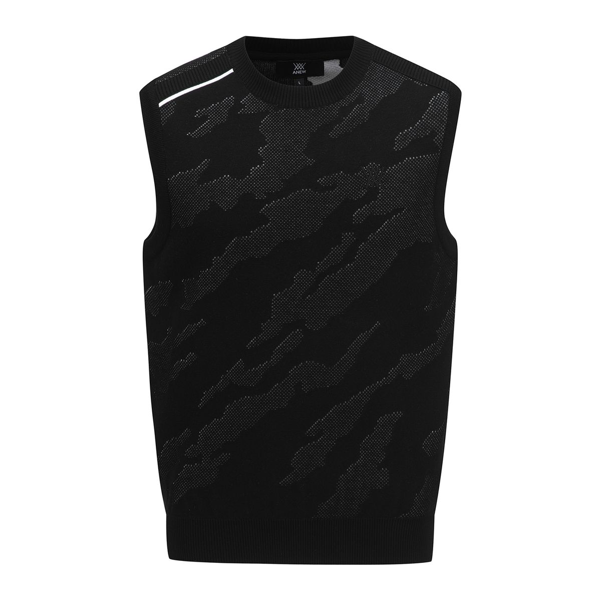 어뉴골프(ANEW GOLF) MEN SP CAMO PATTERN KNIT VEST_BK