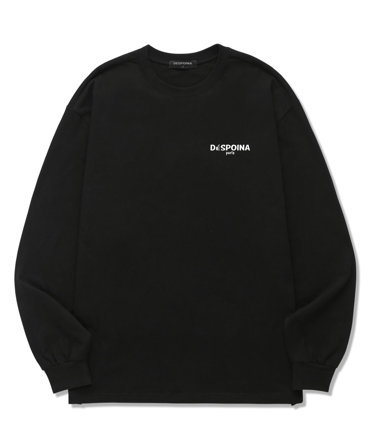 우즈(OUSE) Signature small logo 롱슬리브 (DLS024) 블랙