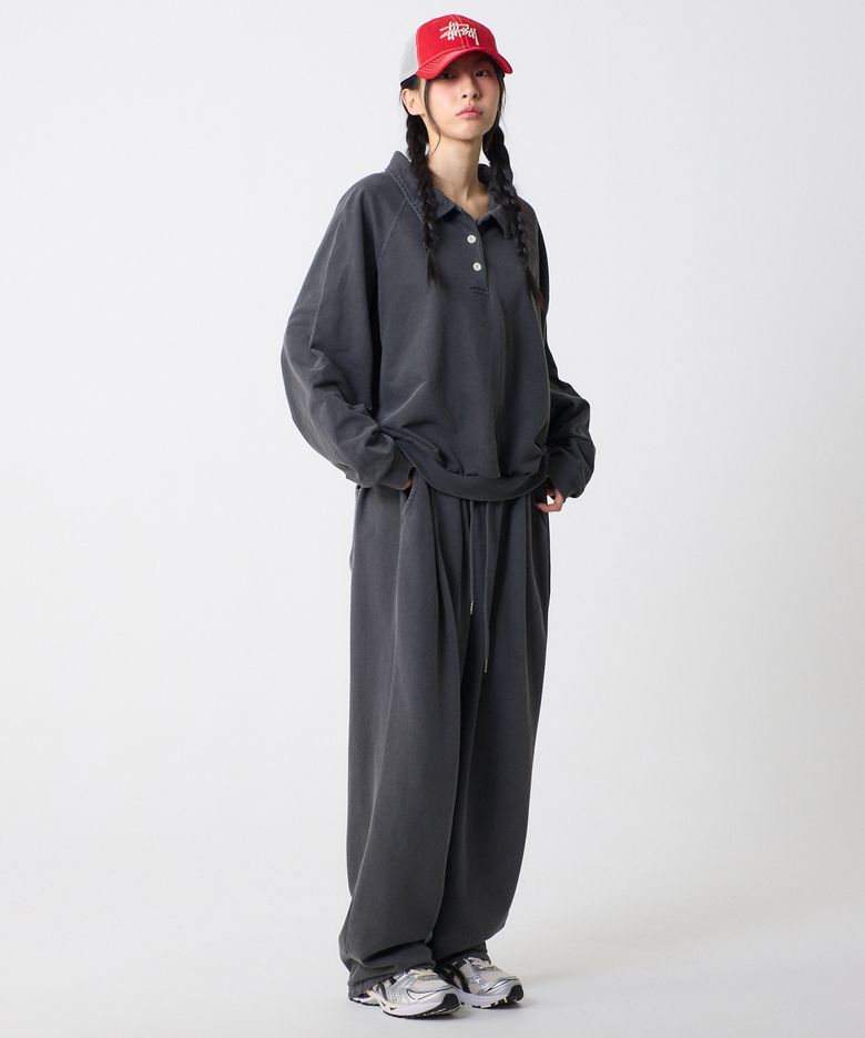[SET]데일리 피그먼트 스웨트셋업 챠콜