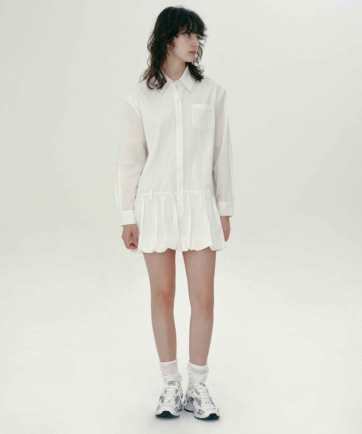 마가린핑거스(MARGARIN FINGERS) SHIRT BALLOON ONE-PIECE