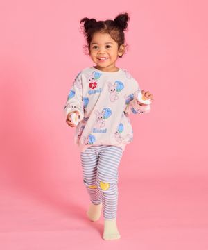 플로럴스트라이프레깅스 블루