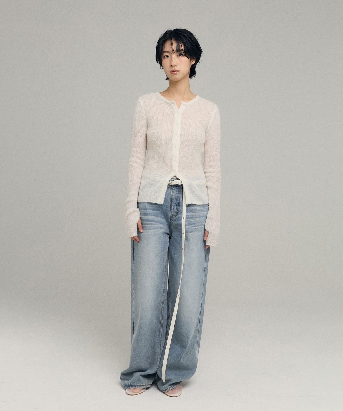 로우타이드(LOW TIDE) CLASSIC MID-RISE DENIM PANTS [BLUE]