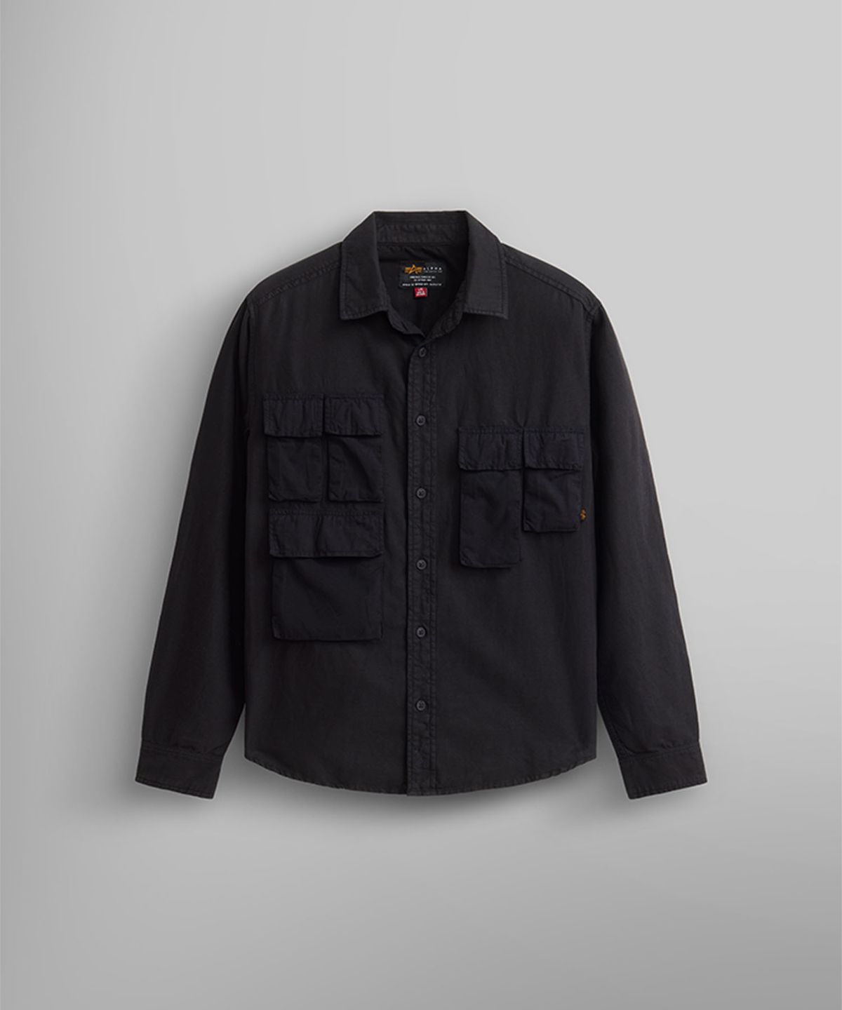 알파 인더스트리(ALPHA INDUSTRIES) 롱 슬리브 멀티 포켓 셔츠 블랙