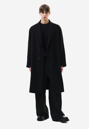 투버튼 래글런 트렌치코트 블랙 ZH2TC202BK