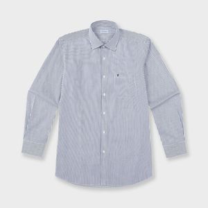 일반핏 코튼폴리 초크 스트라이프 셔츠 네이비 YJ4SBR109NY