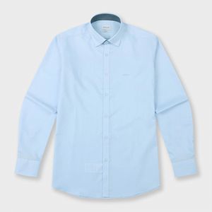 슬림핏 폴리스판 스트레치 솔리드 셔츠 블루  YJ4SBS154BL