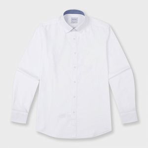 코튼폴리 트윌 솔리드 슬림핏 셔츠 화이트 YJ4SBS153WH