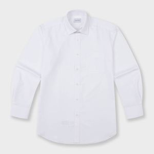 레귤러핏 구김적은 혼방 솔리드 셔츠 화이트 YJ4SBR105WH