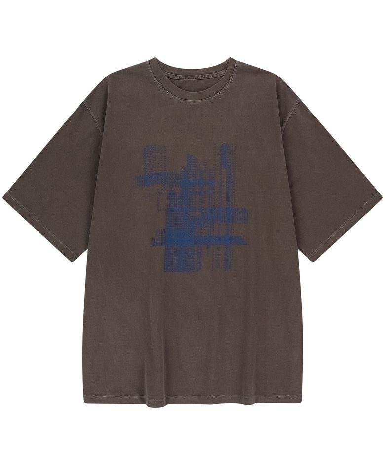 Garment Dyeing track 1/2 t-shirt (vtg brown)