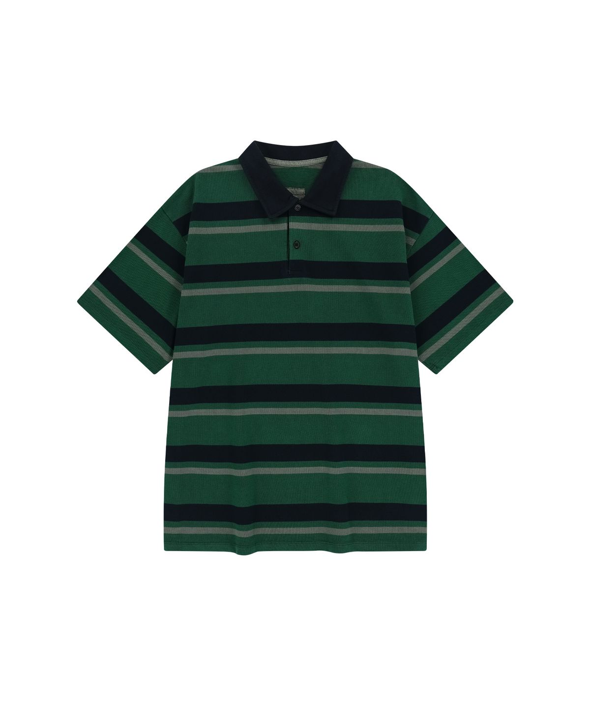 엔도어(ENDOOR) Vintage pk stripe 1/2 polo shirt (vtg green)