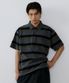 Vintage pk stripe 1/2 polo shirt (vtg gray)
