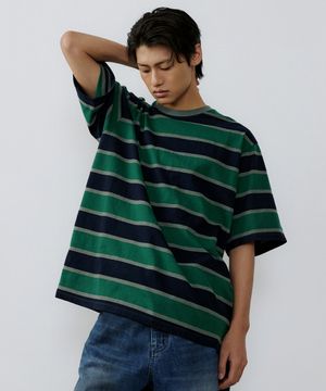Vintage stripe 1/2 t-shirt (vtg green)
