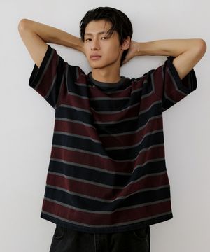 Vintage stripe 1/2 t-shirt (vtg red)