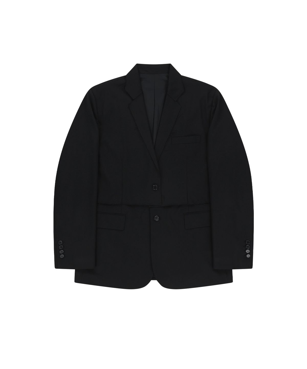 엔도어(ENDOOR) Layered blazer (black)