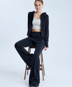 리사이클 라인 와이드 부츠컷 팬츠