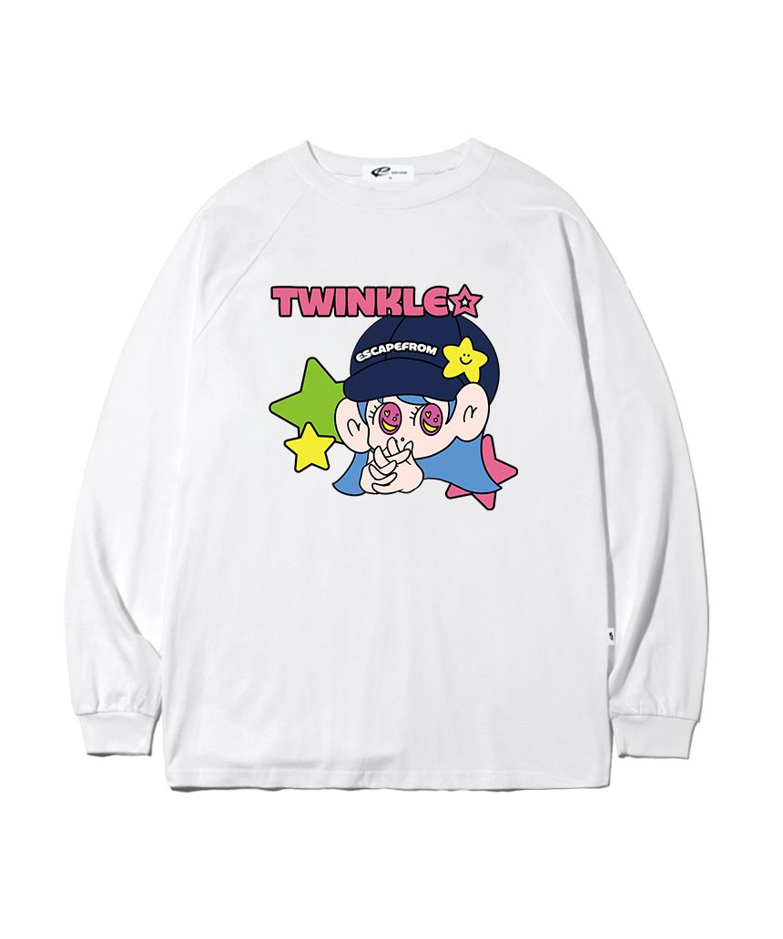 ☆韓国☆［ESCAPEFROM］Twinkle Star Track Long Sleeve 2C M,L MUSINSA | ESCAPEFROM Twinkle Star Print Long Sleeve White