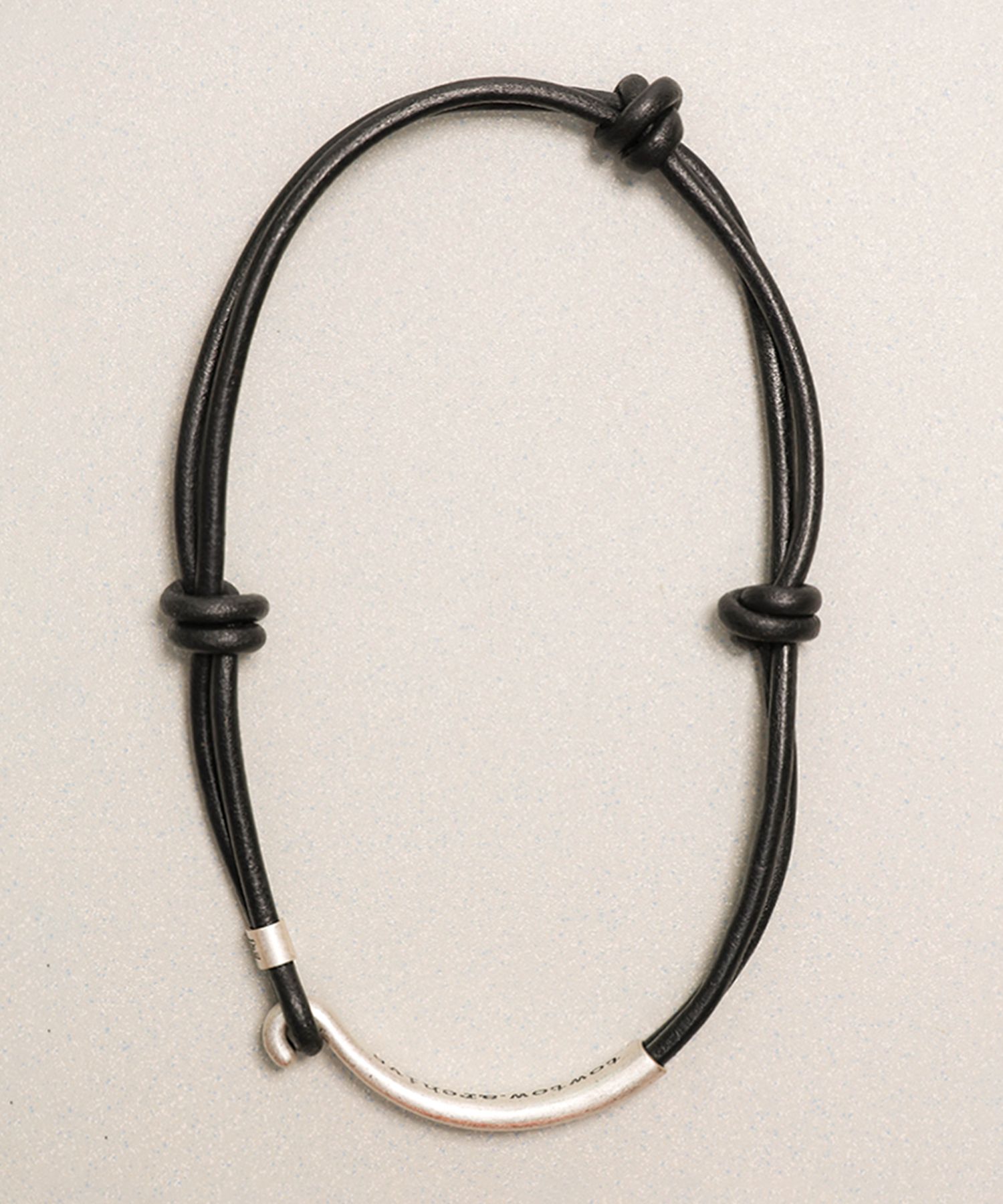 ●tow tow archive● Grit Leather Necklace Black TBH52ABMN002 MUSINSA | TOWTOW ARCHIVE Grit Leather Necklace Black