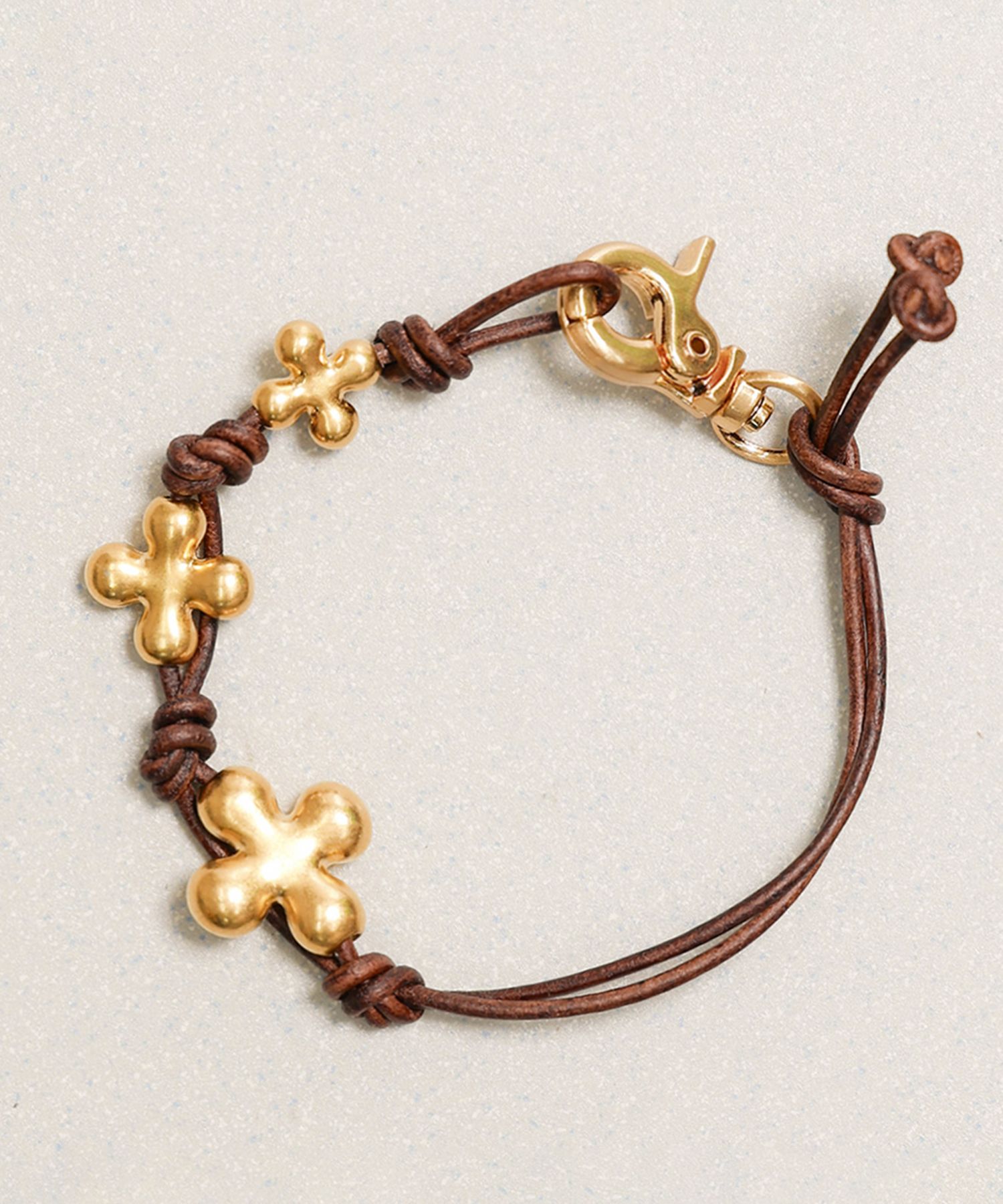 ●tow tow archive● Fortuna Symbol Leather Bracelet Gold Bro MUSINSA公式 | TOWTOW ARCHIVE Fortuna Symbol Leather Bracelet