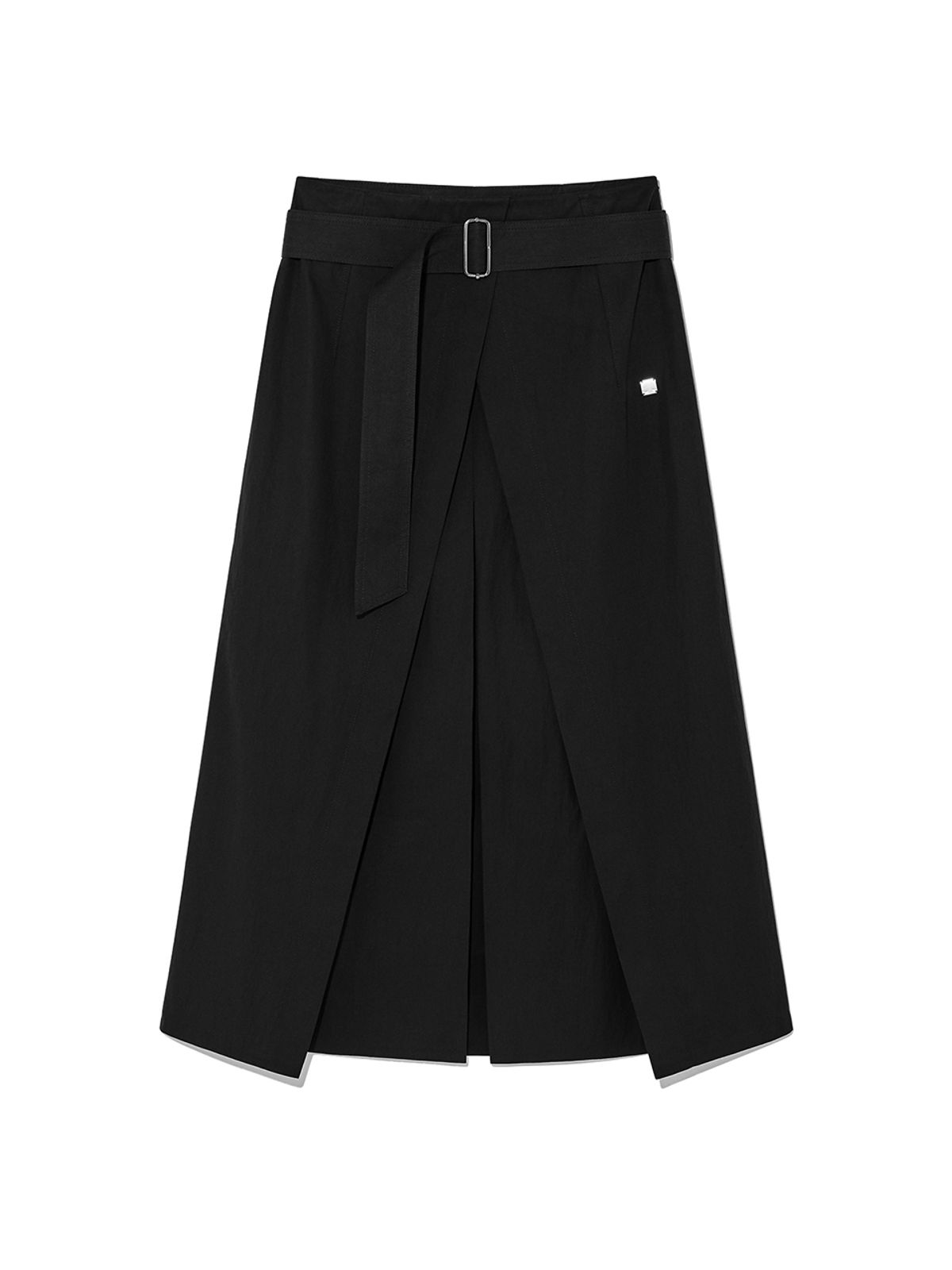 마뗑킴(MATIN KIM) A LINE PLEATS BELTED SKIRT IN BLACK