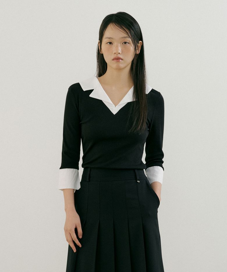 Preppy lapel Sleeve (black)