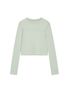 CUT LINE DETAIL LONG SLEEVE LOGO TOP IN MINT