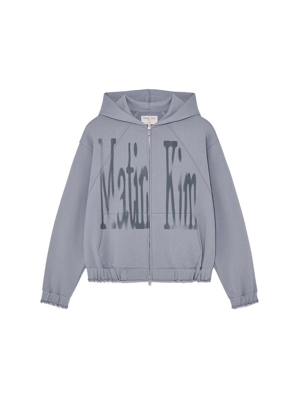 MUSINSA公式 | MATIN KIM BIG LOGO HOODY ZIP UP IN SMOKE BLUE