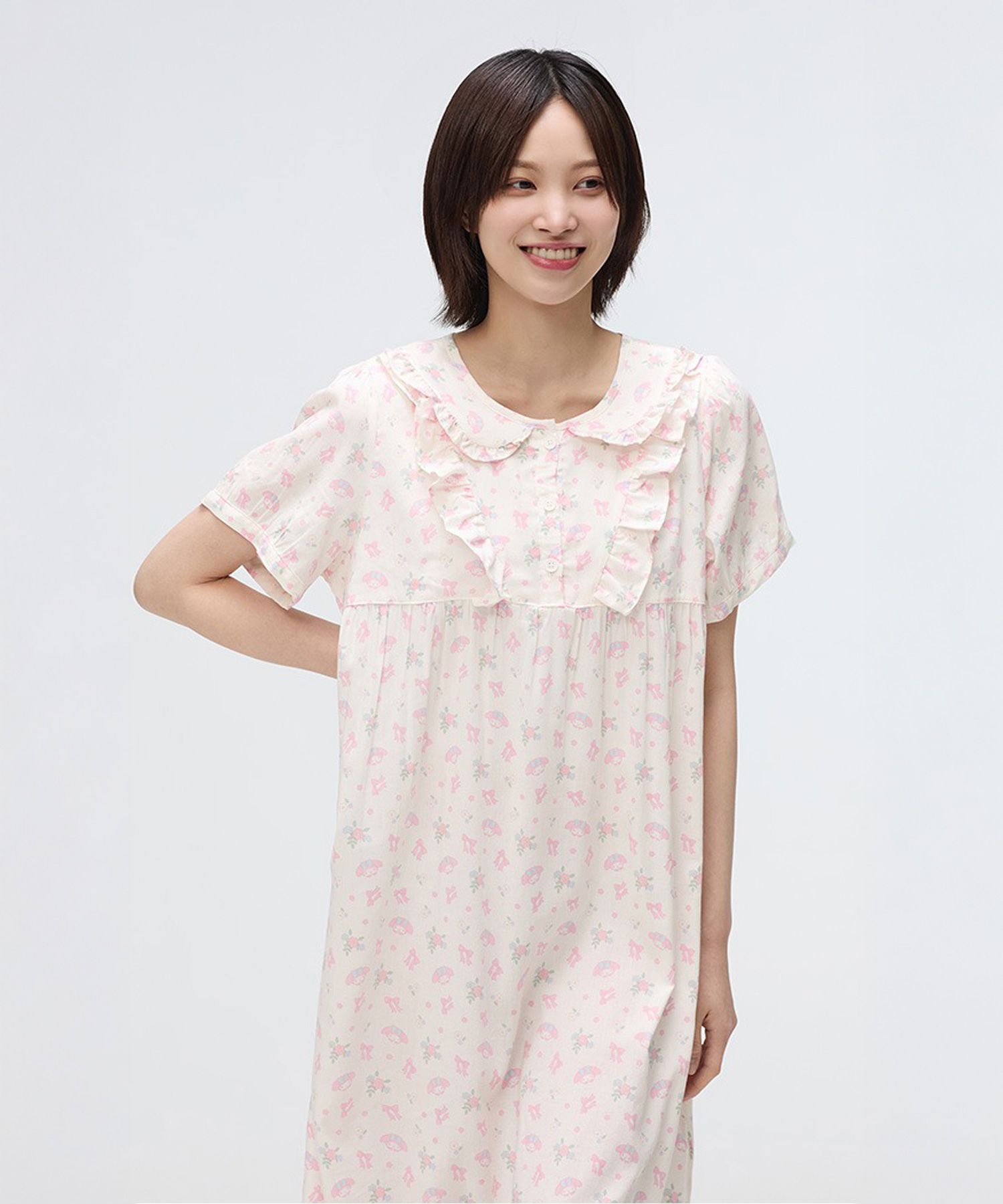 ★ SPAO★ Sanrio Characters One Piece Pajamas IVORY SPPPF26 SPAO SPAO [Sanrio Characters] One-piece Pajamas (IVORY)_