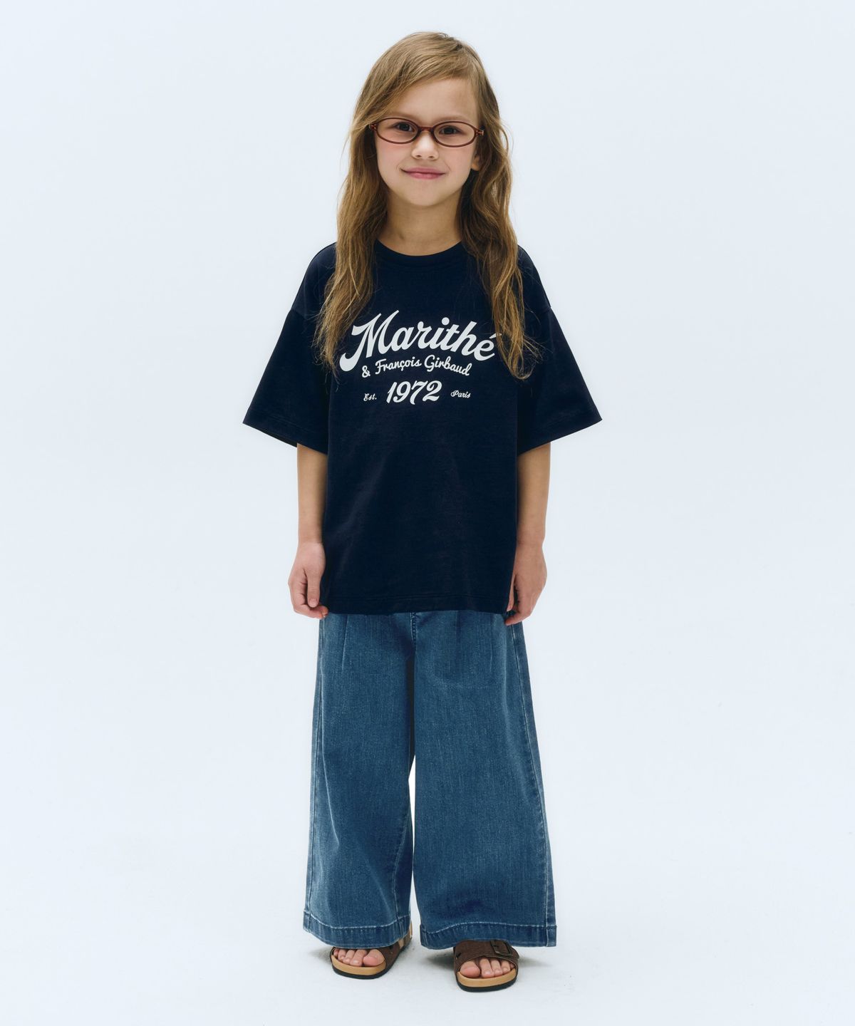 마리떼 키즈(MARITHÉ KIDS) KIDS CULOTTE DENIM PANTS blue