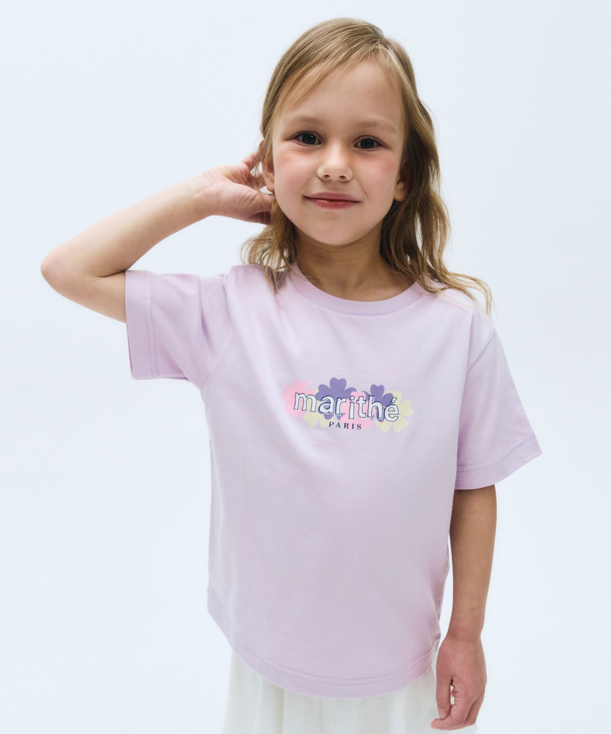 마리떼 키즈(MARITHÉ KIDS) KIDS FLOWER GRAPHIC TEE lavender