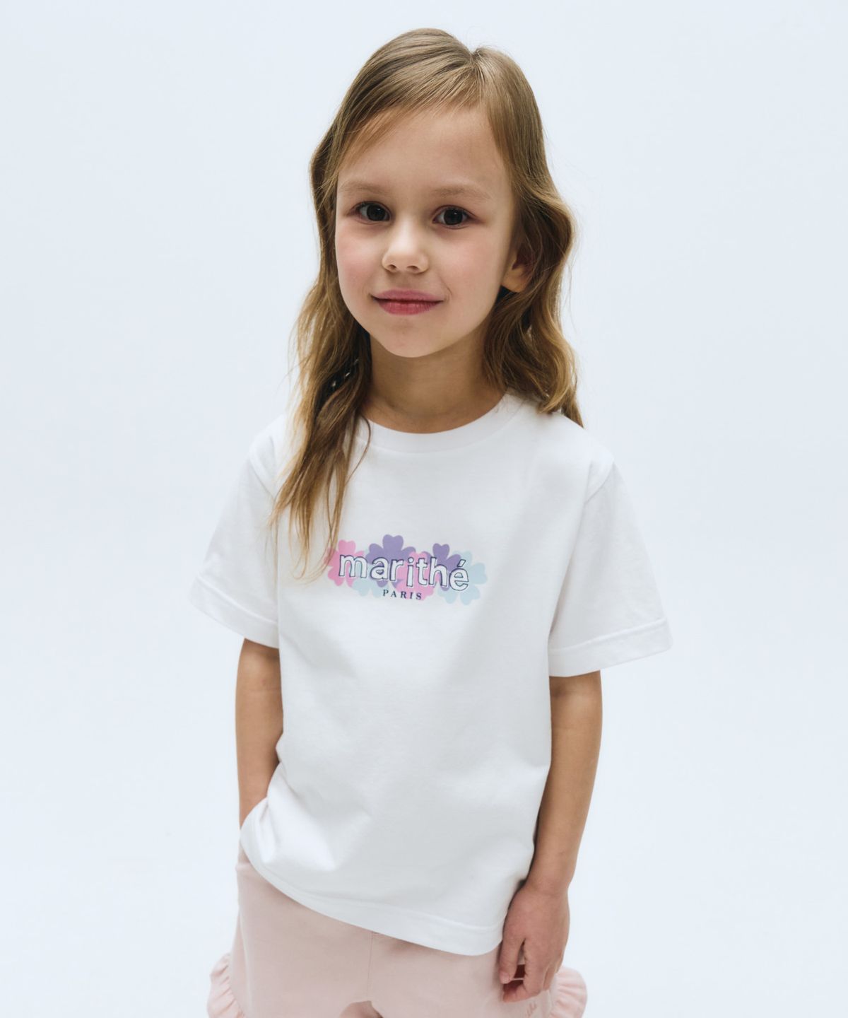 마리떼 키즈(MARITHÉ KIDS) KIDS FLOWER GRAPHIC TEE white