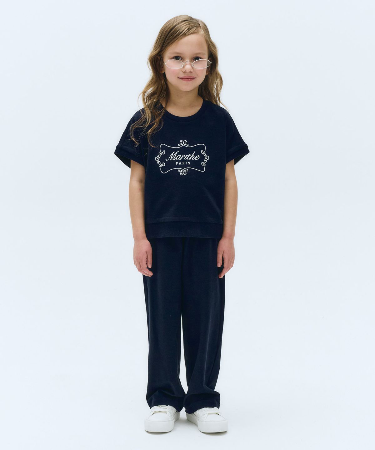 마리떼 키즈(MARITHÉ KIDS) KIDS W CROP SWEAT SET-UP navy