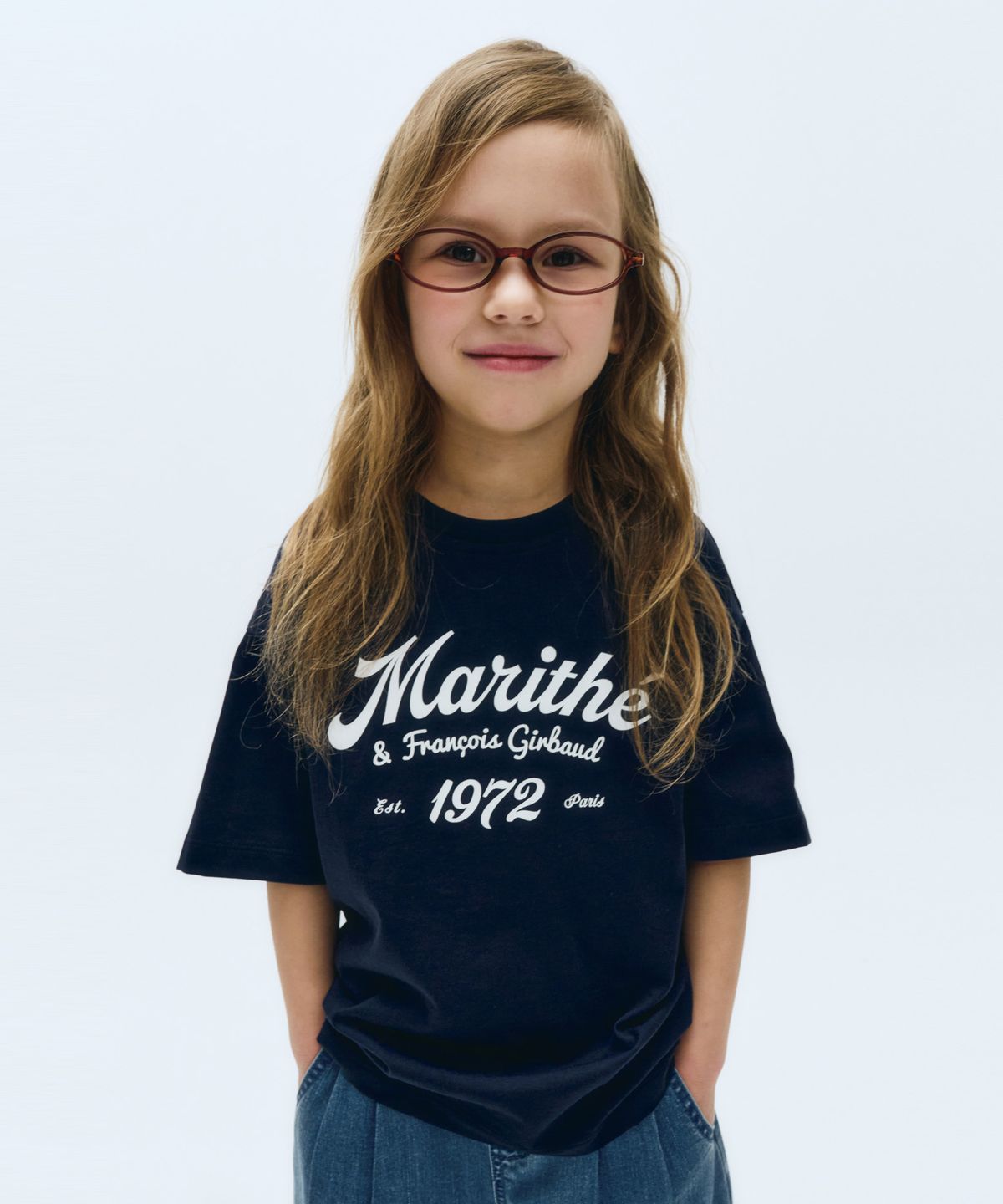 마리떼 키즈(MARITHÉ KIDS) KIDS LETTERLING OVERSIZED TEE navy